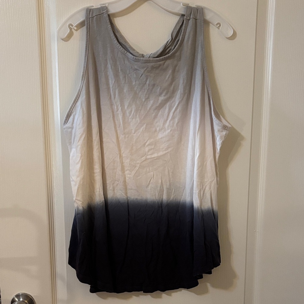 Terra & Sky Ombre Sleeveless Top - Gray and Black